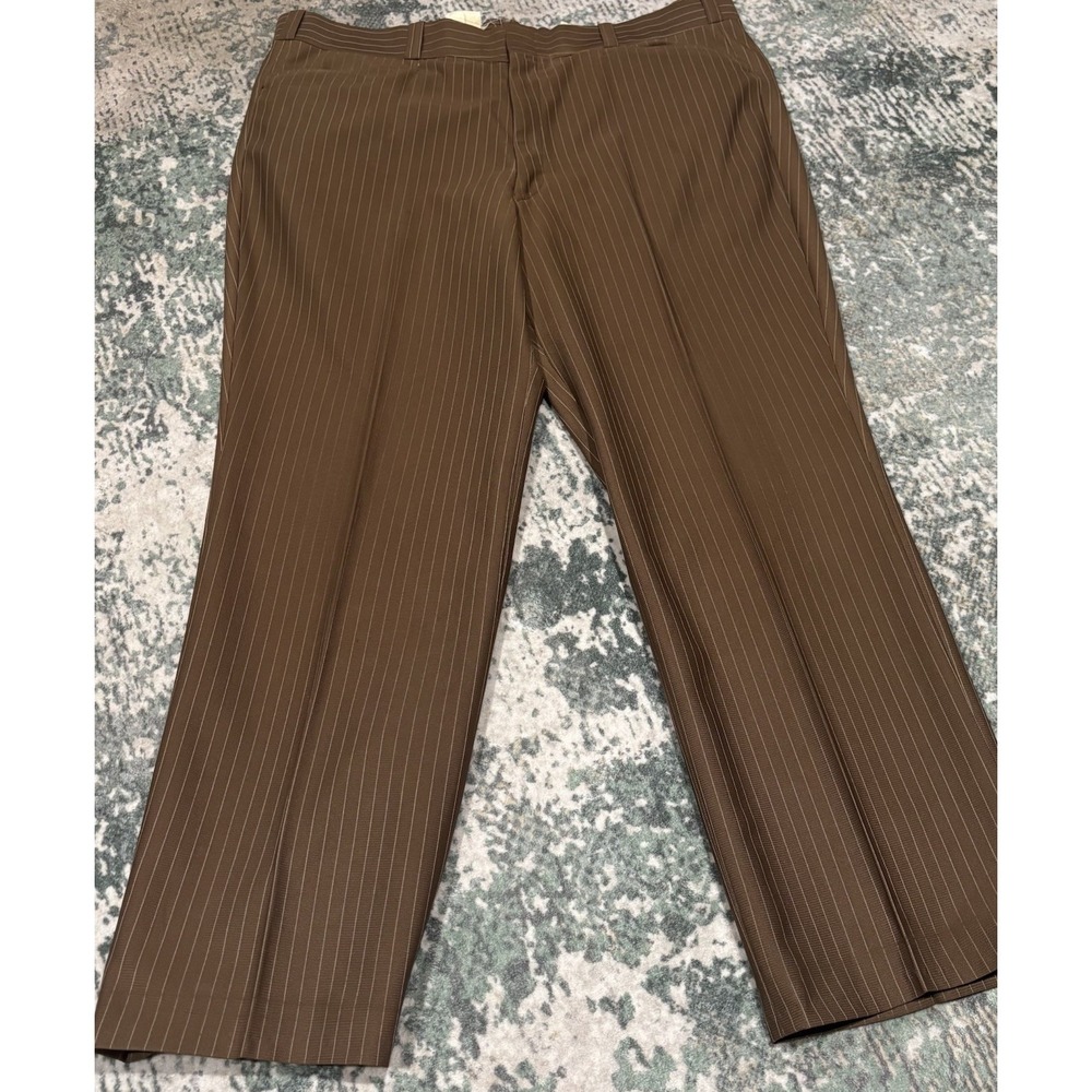 Vintage Fox Brothers Suit Brown Pinstripe Double Breasted Gangster Look - Picture 2 of 16